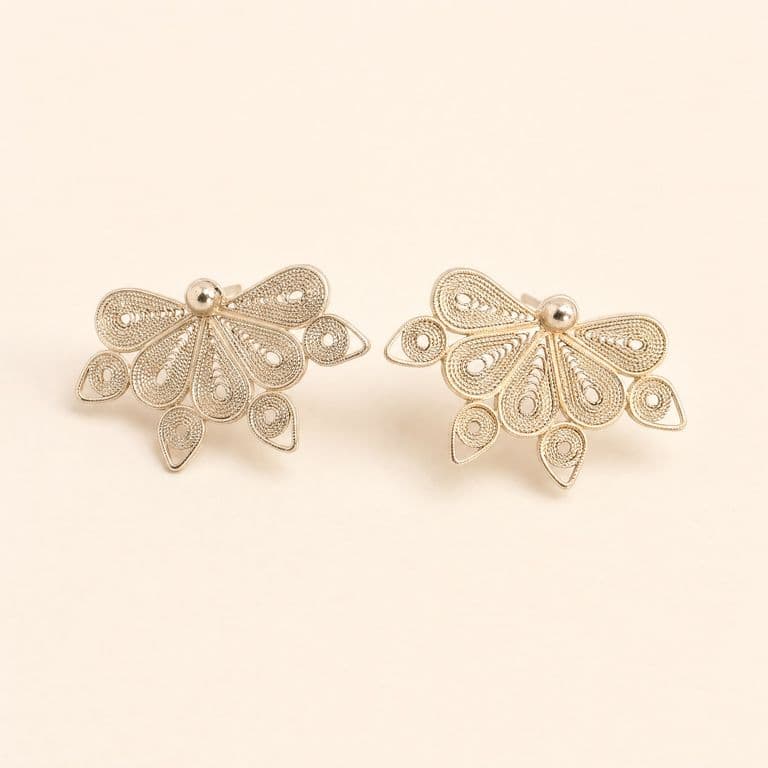 Aretes Pavo Real en filigrana