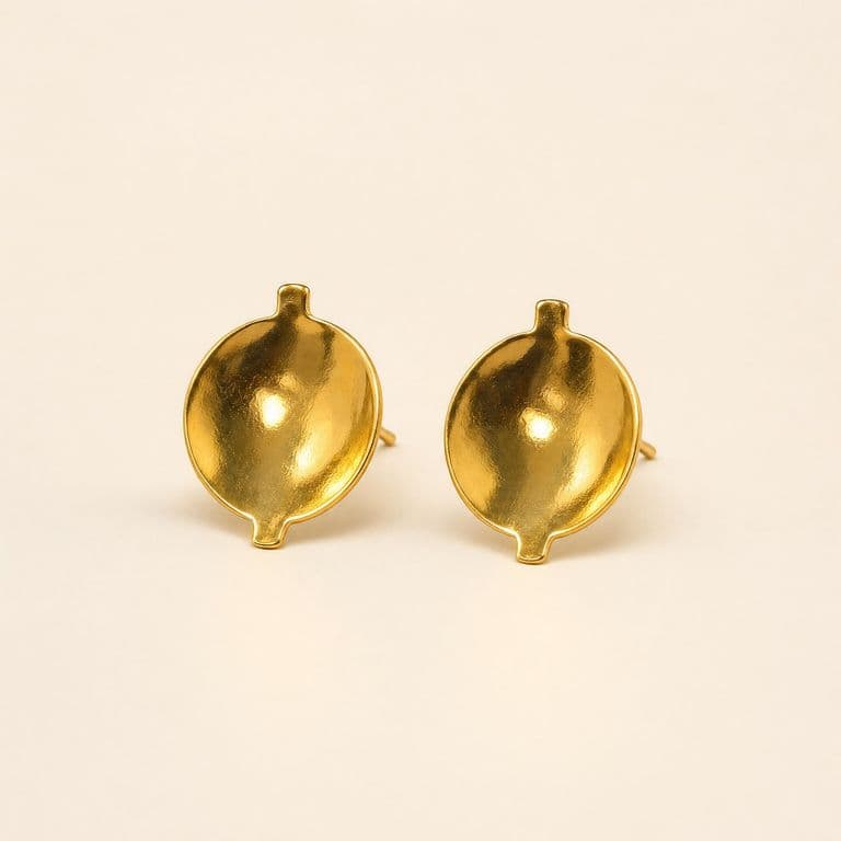 Aretes Batea en dorado