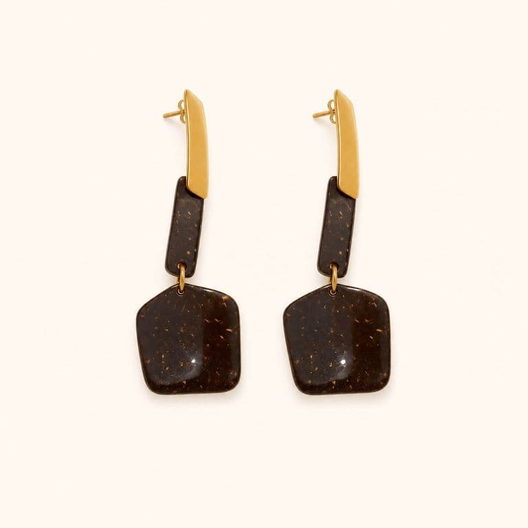 Aretes de coco, cuadro pequeño