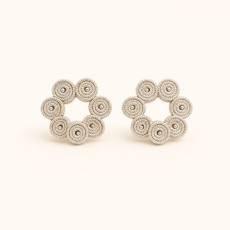 Aretes Corona en filigrana