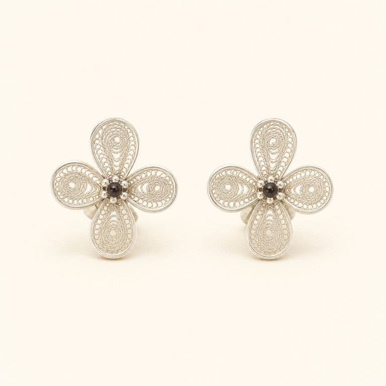 Aretes Cruz en filigrana