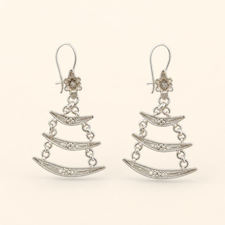 Aretes Enredado en filigrana