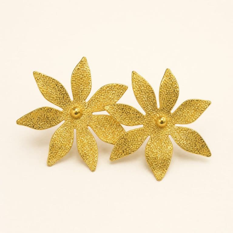 Aretes Margarita en dorado