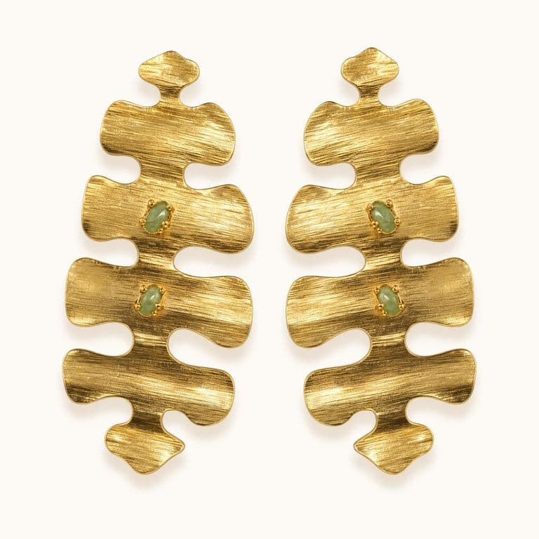 Aretes Palma en dorado