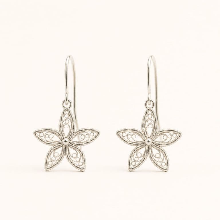 Aretes Estrella en filigrana