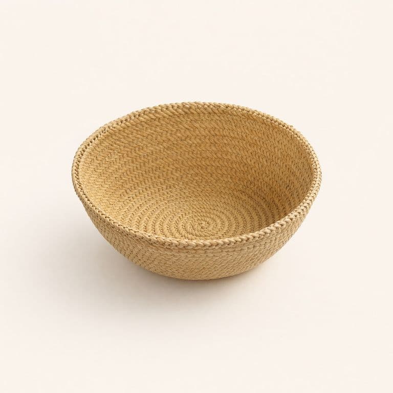 Cesta decorativa pequeña en espiral