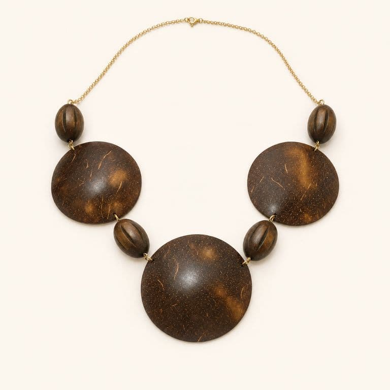 Collar de tres discos de coco
