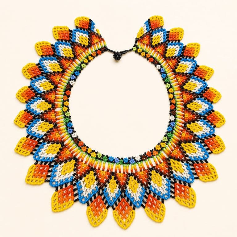 Collar de chaquiras Sol
