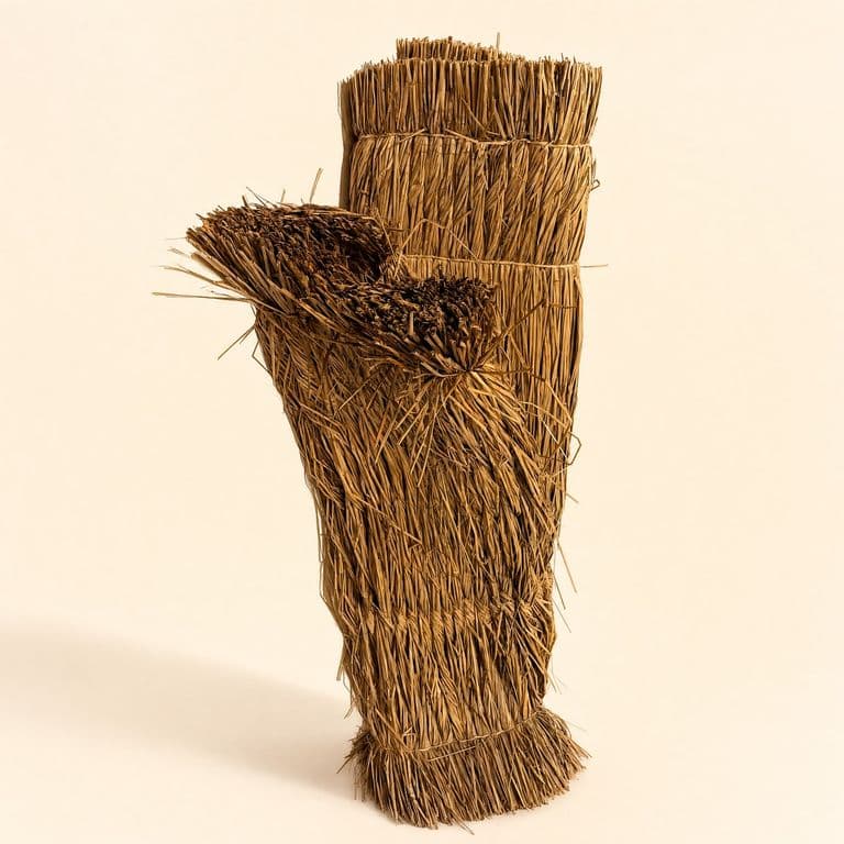 Rollo de paja natural para tejido