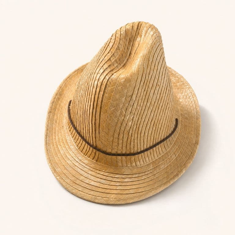Sombrero de paja tejido a mano